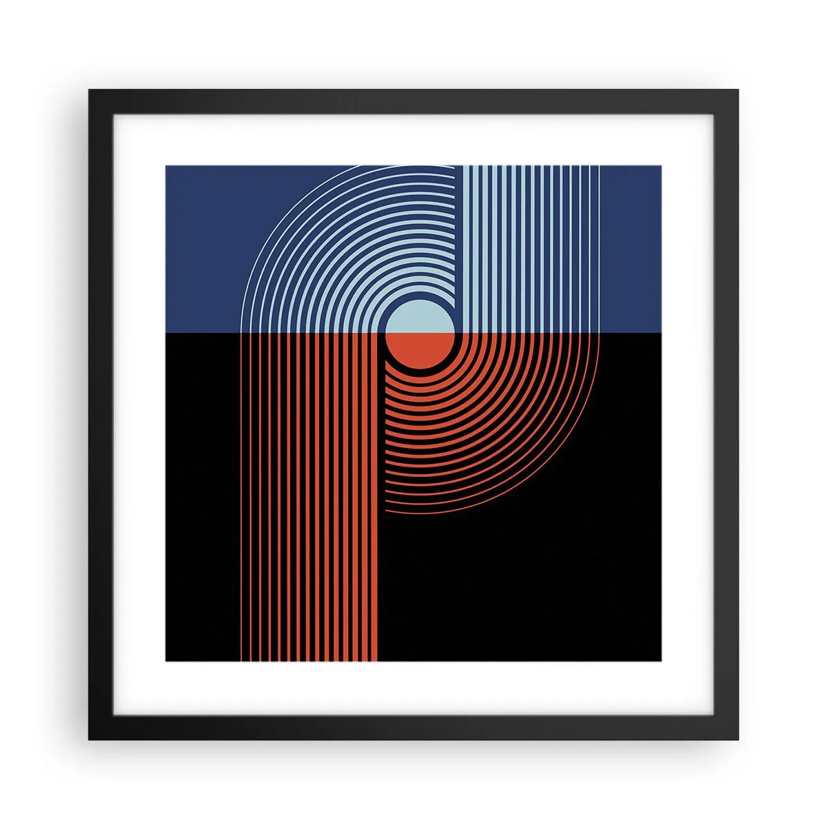 Poster in cornice nera - Nell'abbraccio geometrico - 40x40 cm
