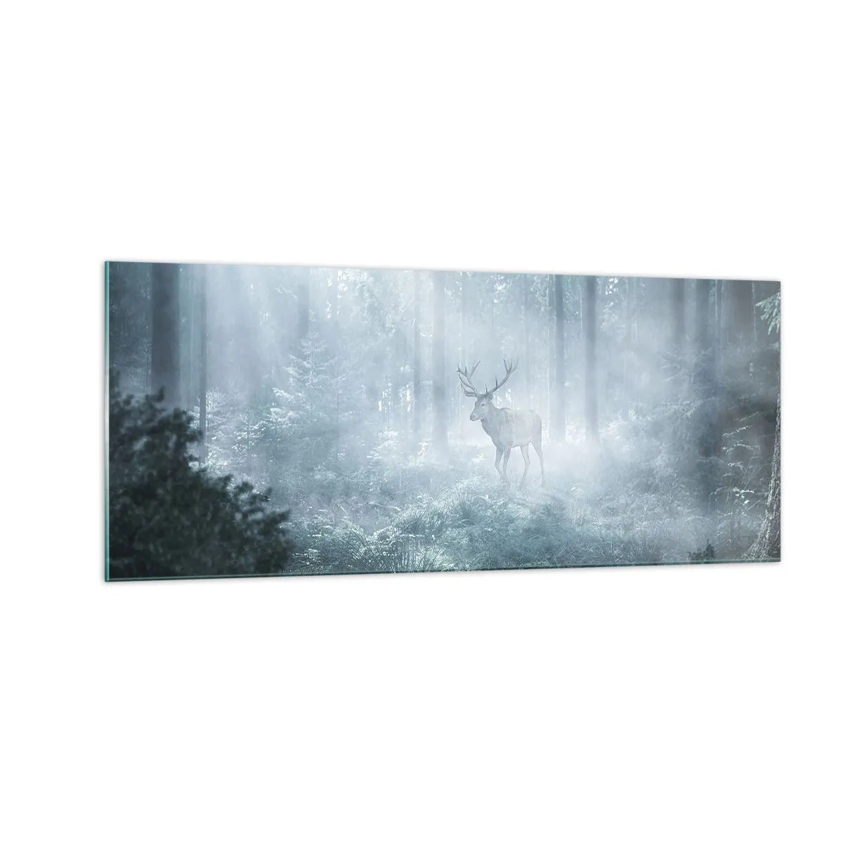 Quadro su vetro - Passeggiata mattutina sulle sue terre - 100x40 cm