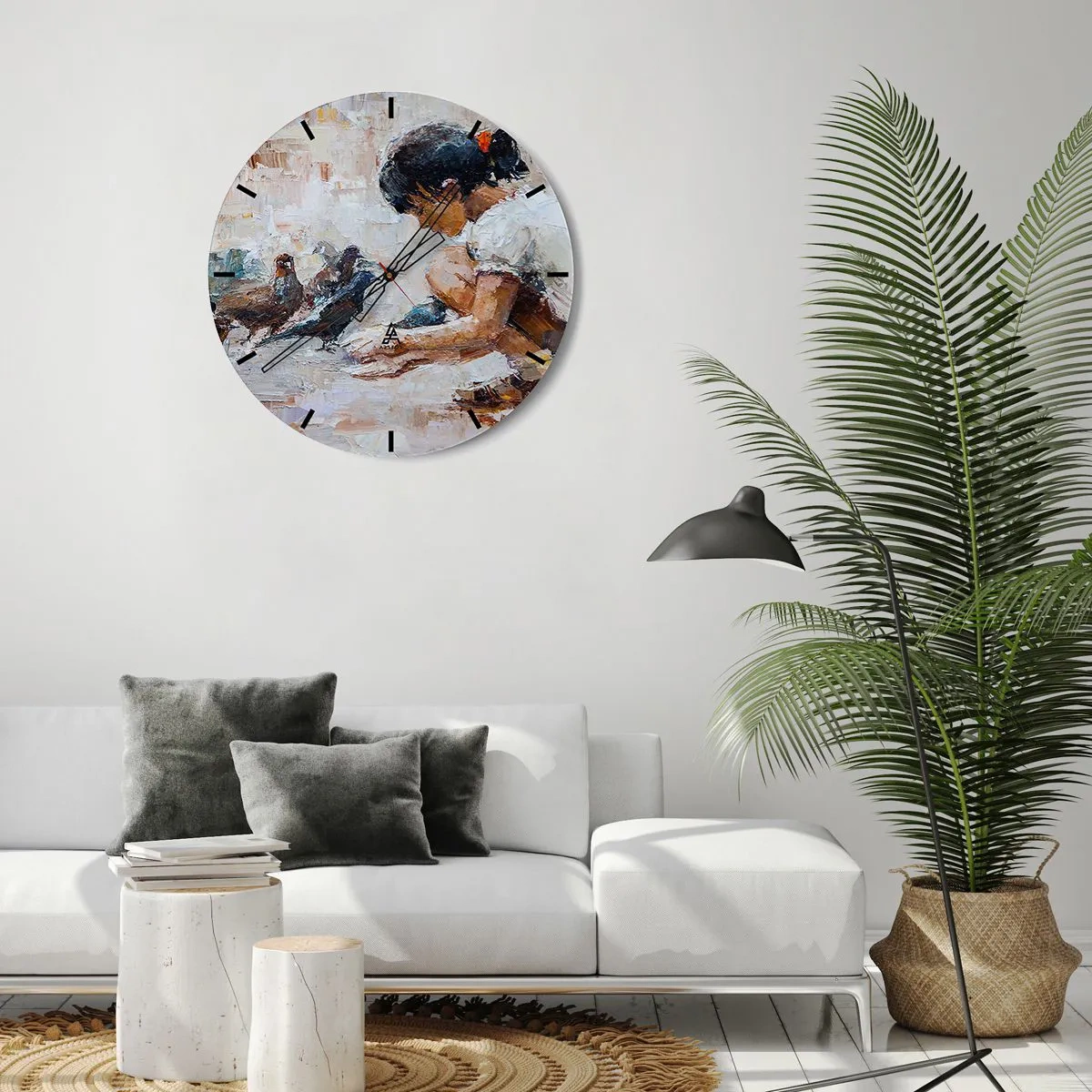 Orologio da parete - Orologio in Vetro - Piccoli e gentili - 30x30 cm