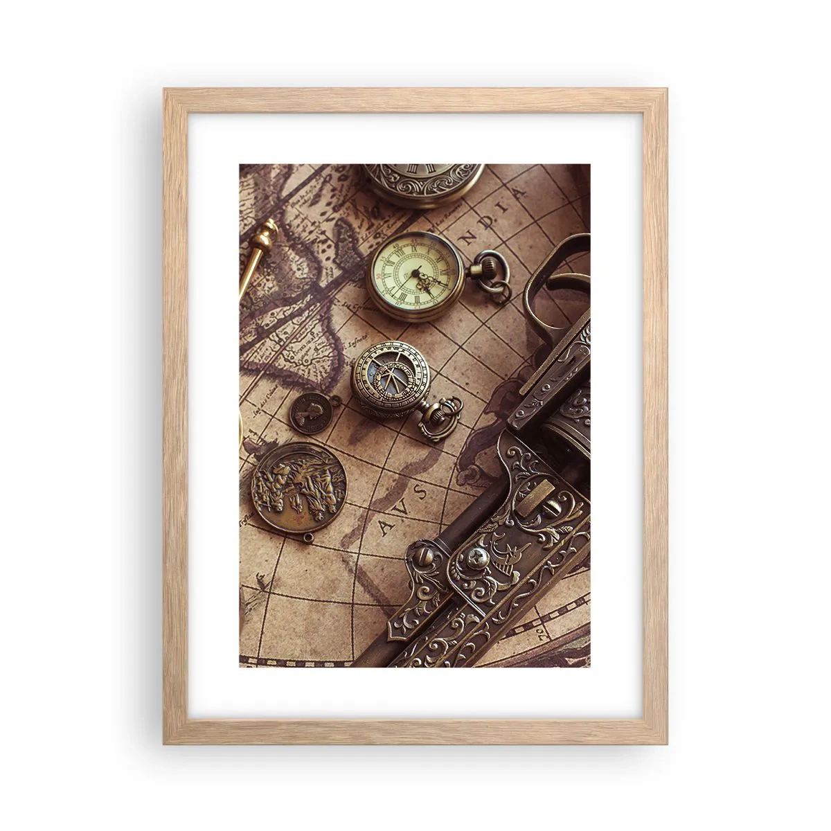 Poster in cornice rovere chiaro - La natura chiama - 30x40 cm