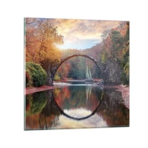 Quadro su vetro - Dall'altro lato dello specchio - 70x70 cm