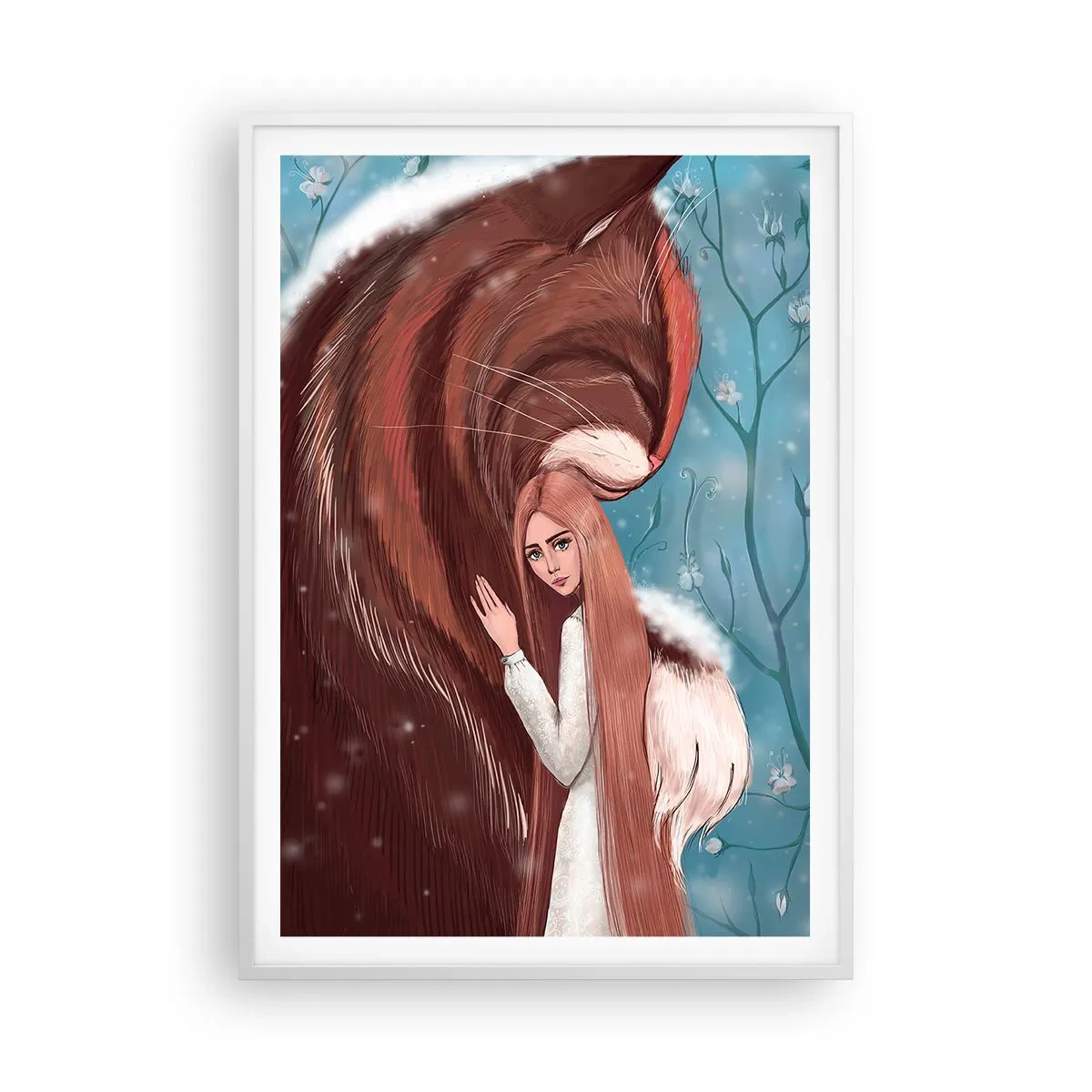 Poster in cornice bianca - Benvenuti nella favola - 70x100 cm