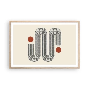 Poster in cornice rovere chiaro - Dall'inizio alla fine - 91x61 cm