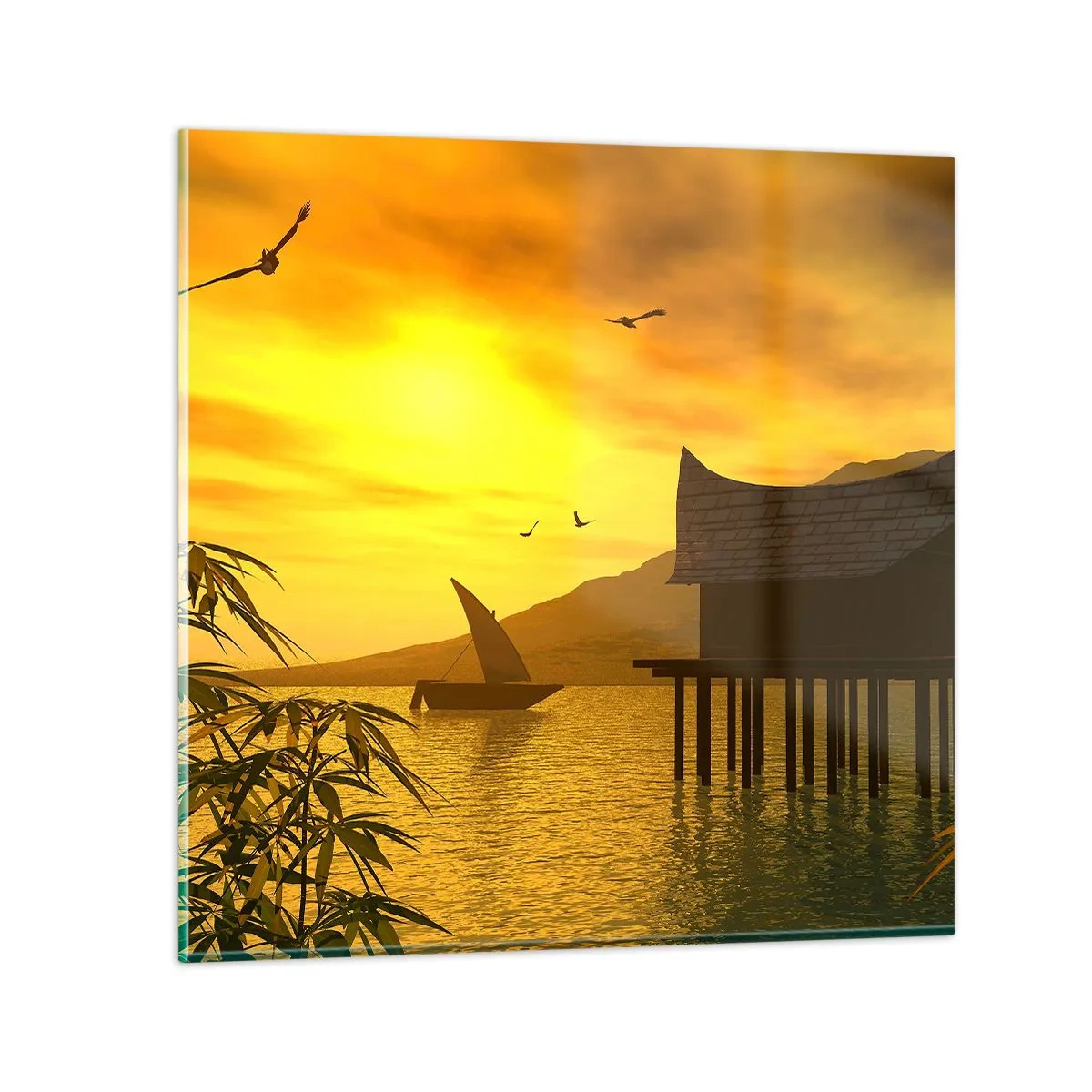 Quadro su vetro - Calma desiderata - 70x70 cm