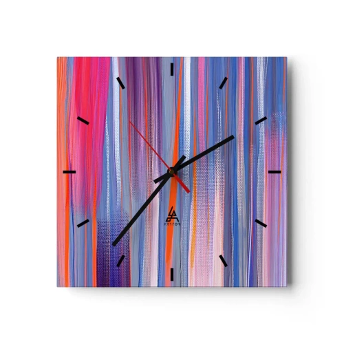 Orologio da parete - Orologio in Vetro - Ascensione arcobaleno - 40x40 cm