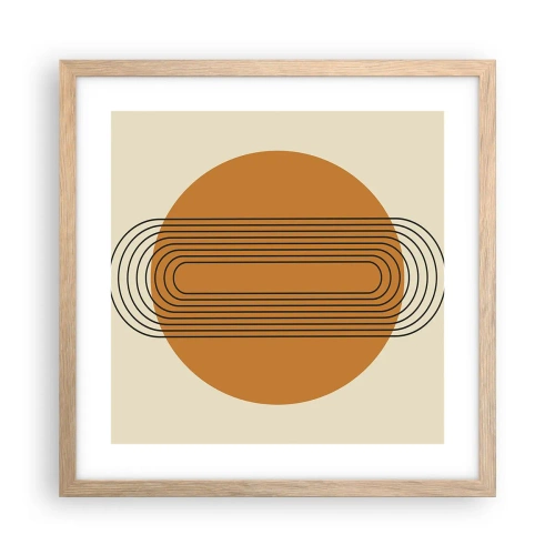 Poster in cornice rovere chiaro - Piano perfetto - 40x40 cm