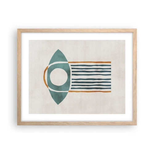 Poster in cornice rovere chiaro - Segni e rituali - 50x40 cm