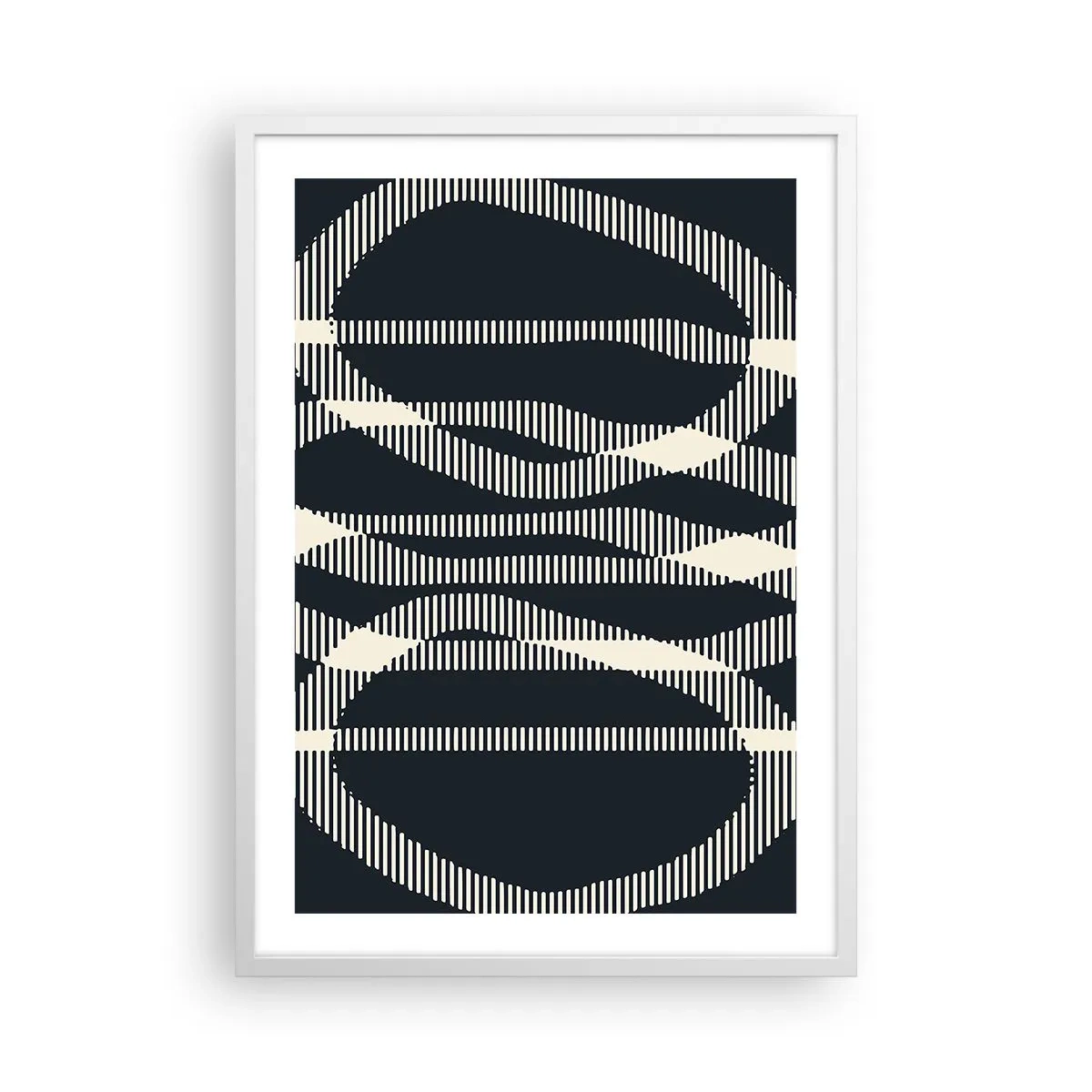 Poster in cornice bianca - Tentativo di rompere l'oscurità - 50x70 cm