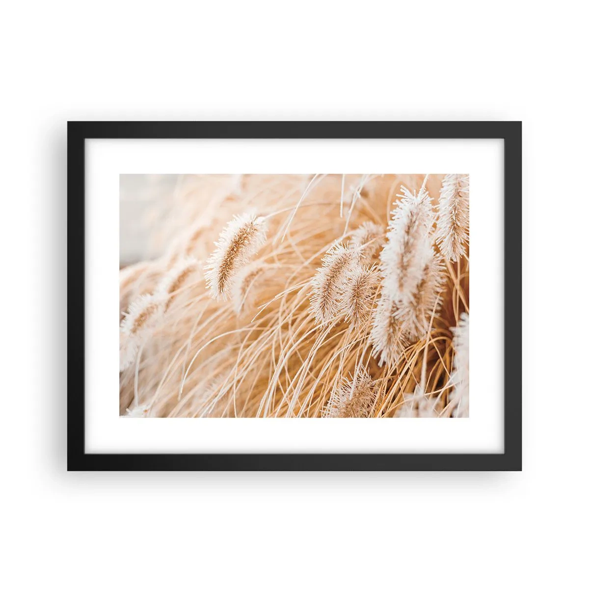 Poster in cornice nera - Il fruscio dorato dell'erba - 40x30 cm