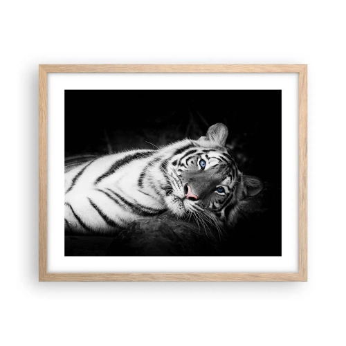 Poster in cornice rovere chiaro - Selvaggità e pace - 50x40 cm