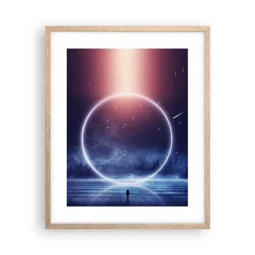 Poster in cornice rovere chiaro - Sono già qui... - 40x50 cm