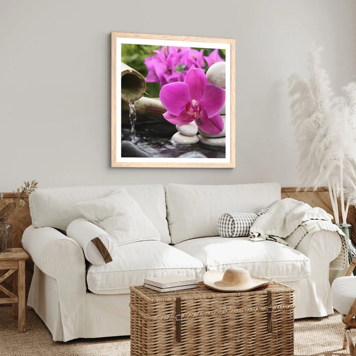 Poster in cornice rovere chiaro - E già ti riposi - 30x30 cm