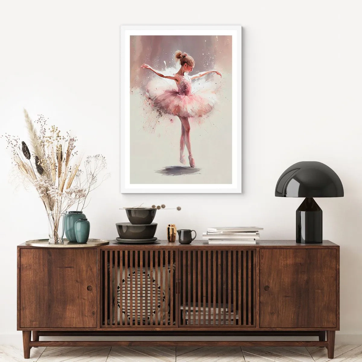 Poster in cornice bianca - Come un giovane uccello - 30x40 cm