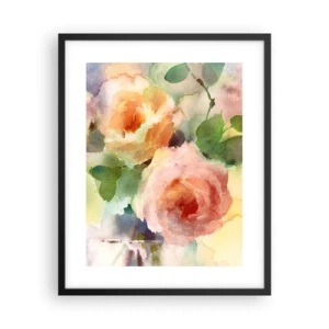 Poster in cornice nera - Delicati come un acquerello - 40x50 cm