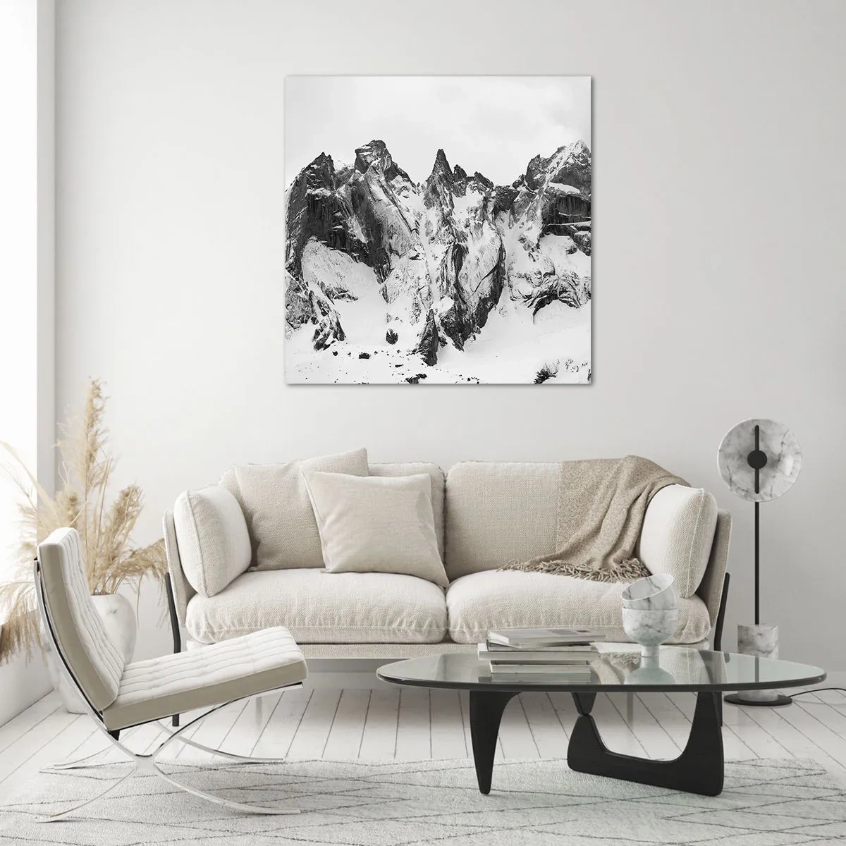 Quadro su vetro - Cresta minacciosa di granito - 40x40 cm