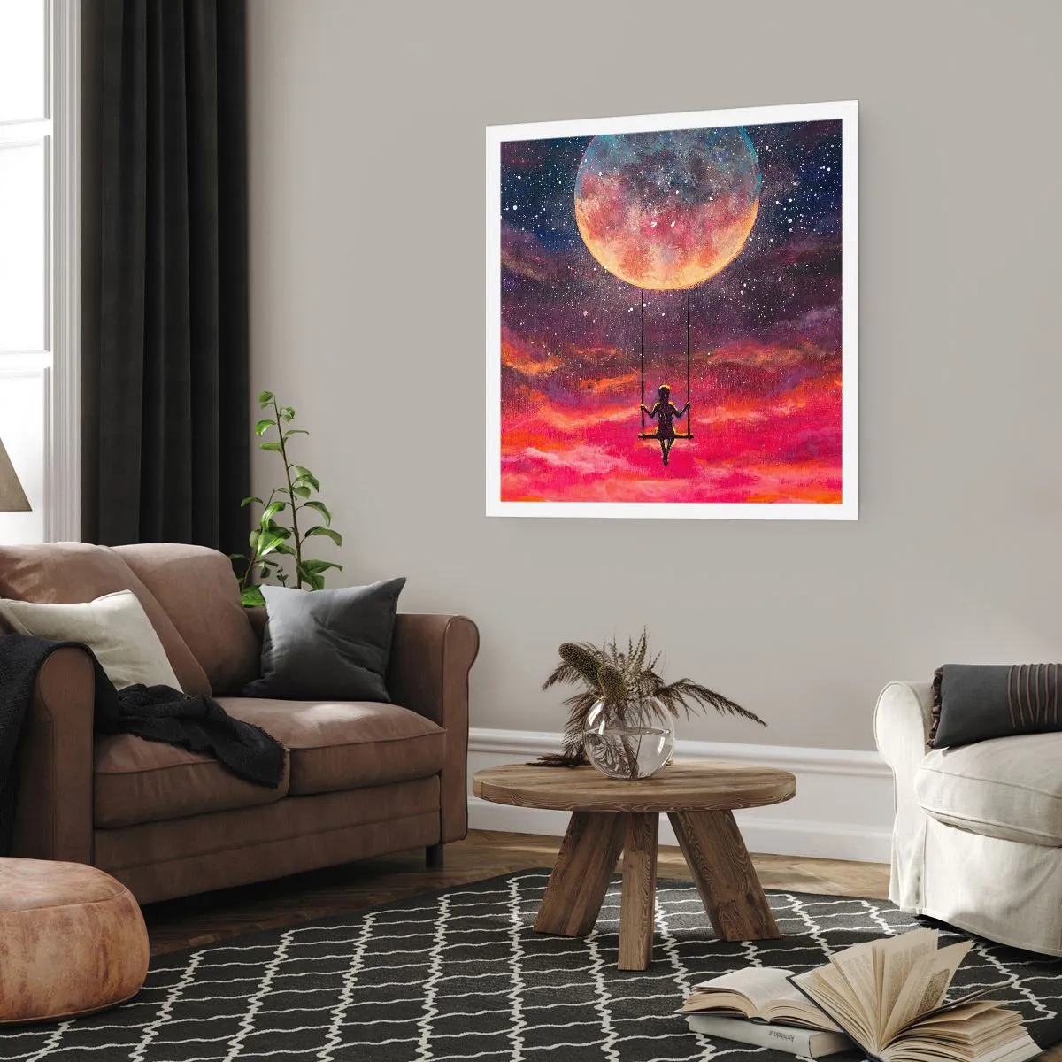 Poster - Con la testa tra le nuvole - 60x60 cm