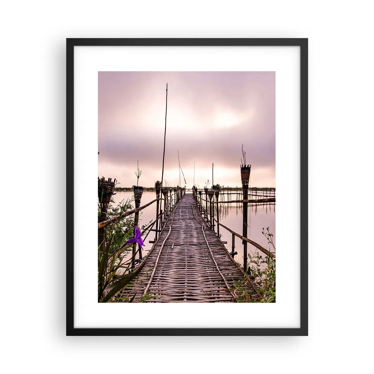 Poster in cornice nera - Pace e silenzio dell'Asia - 40x50 cm