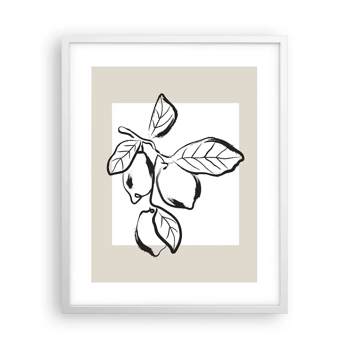 Poster in cornice bianca - Dove i limoni maturano... - 40x50 cm