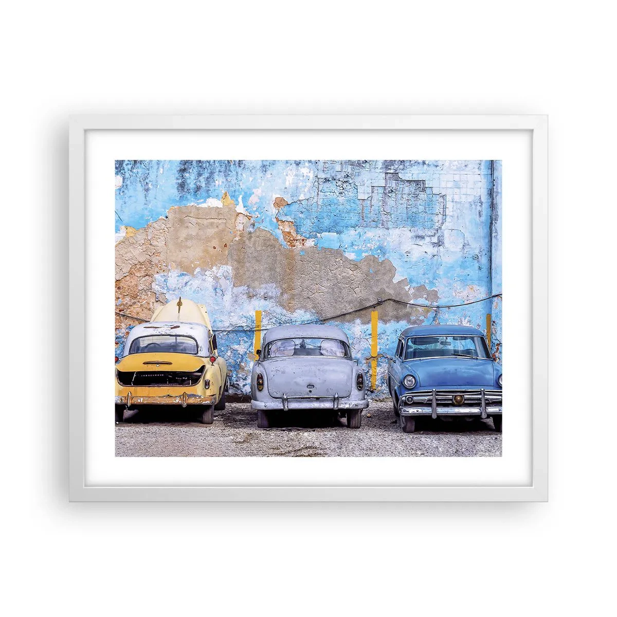 Poster in cornice bianca - L'incontro dei veterani - 50x40 cm