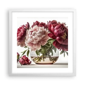 Poster in cornice bianca - Bellezza in piena fioritura - 40x40 cm