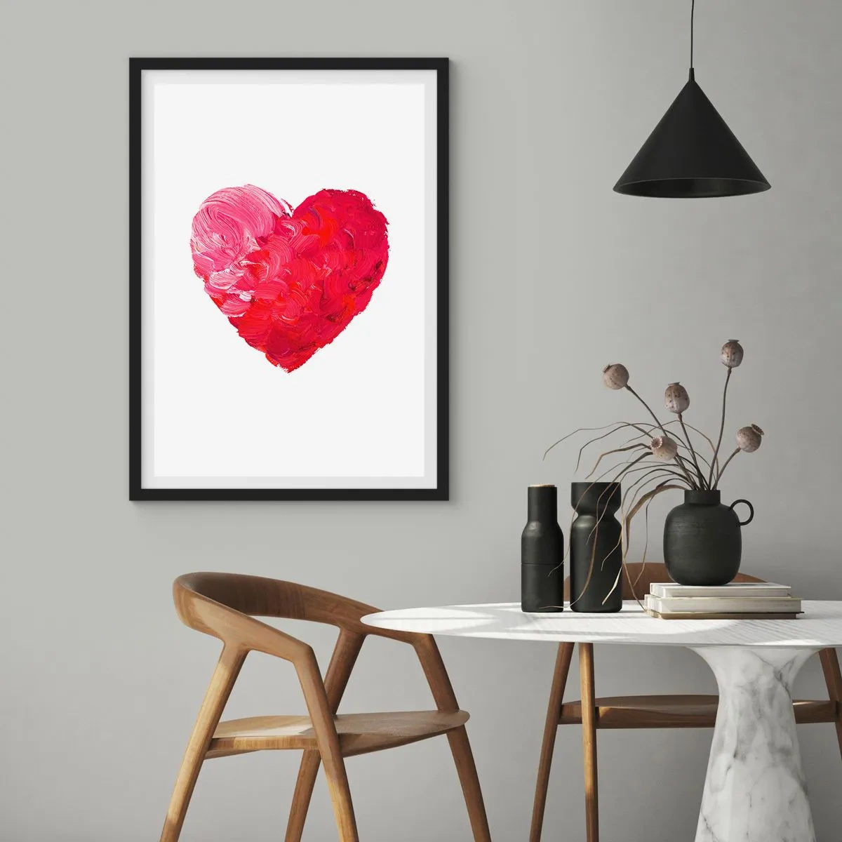 Poster in cornice nera - All you need is love - 40x50 cm