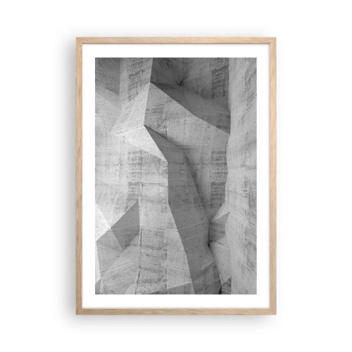 Poster in cornice rovere chiaro - Una vera sfida - 50x70 cm