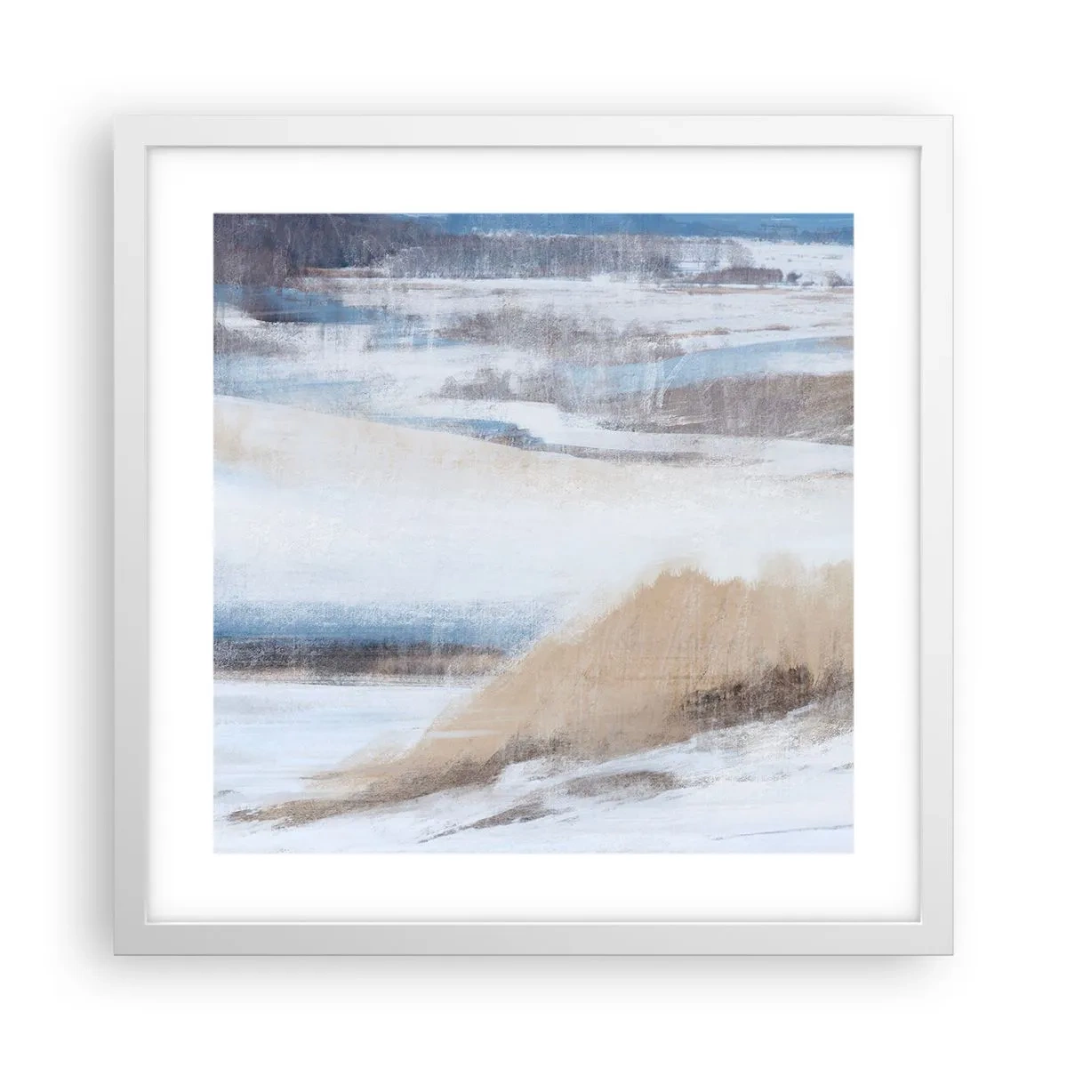 Poster in cornice bianca - Composizione invernale - 40x40 cm