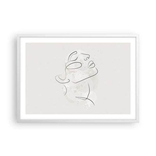 Poster in cornice bianca - Profilo di sogno - 70x50 cm