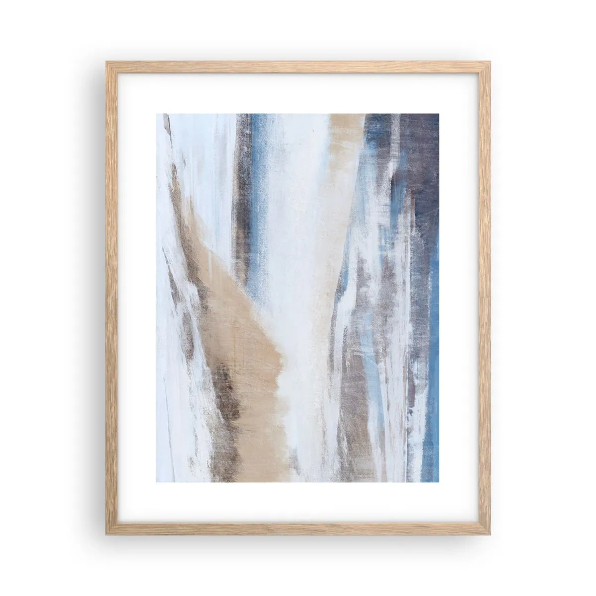 Poster in cornice rovere chiaro - Composizione invernale - 40x50 cm