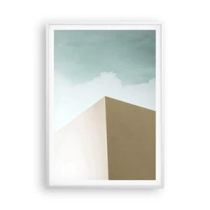 Poster in cornice bianca - Geometria di un'estate assolata - 70x100 cm