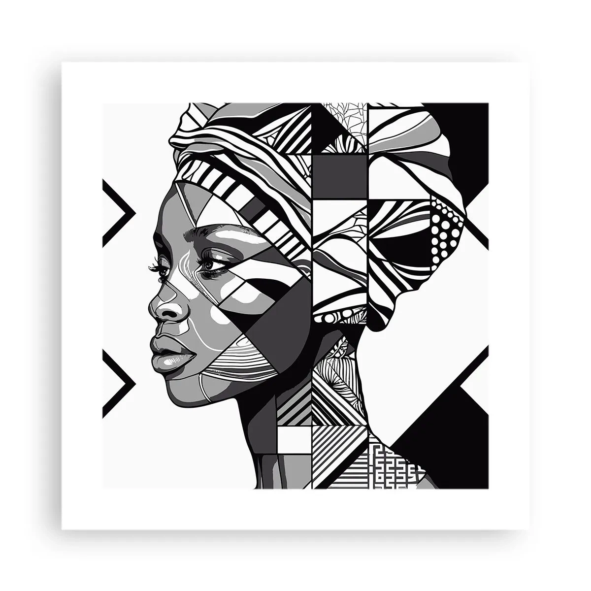 Poster - Ritratto etnico - 40x40 cm