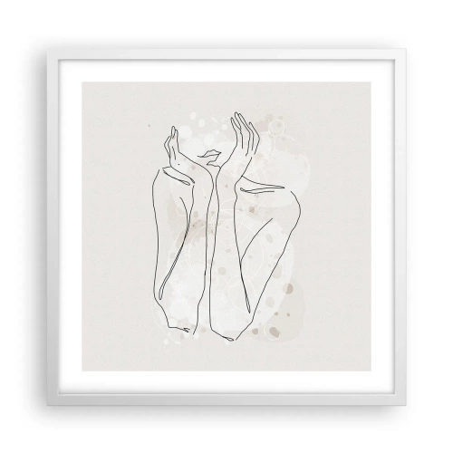 Poster in cornice bianca - Attimo sognante - 50x50 cm