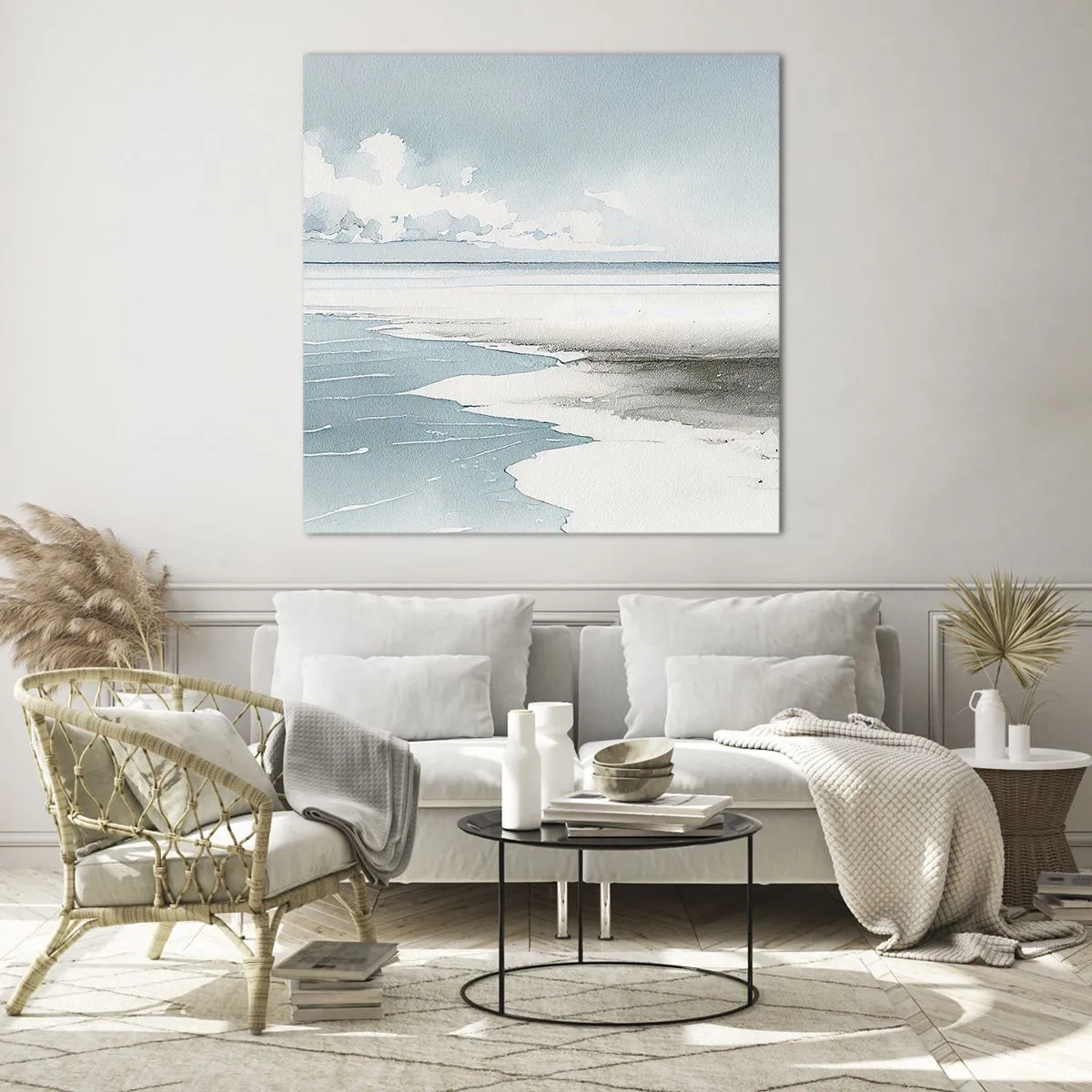 Quadro su vetro - Marea dolce - 70x70 cm