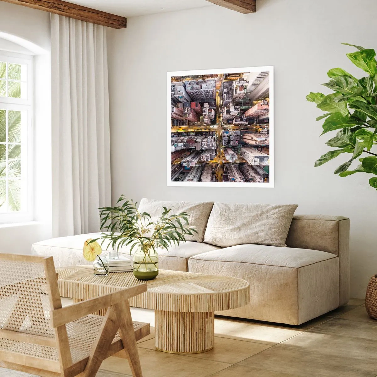 Poster - Saluti da Hong Kong - 30x30 cm