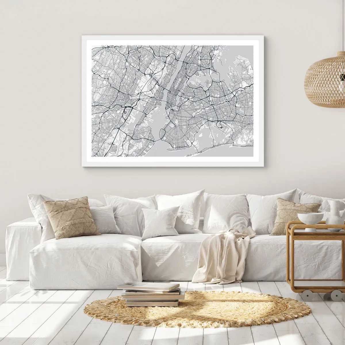 Poster in cornice bianca - Anatomia della metropoli - 91x61 cm