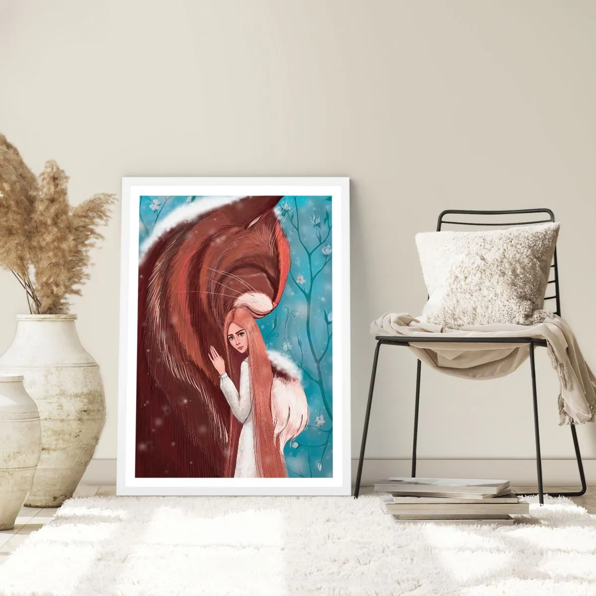 Poster in cornice bianca - Benvenuti nella favola - 70x100 cm