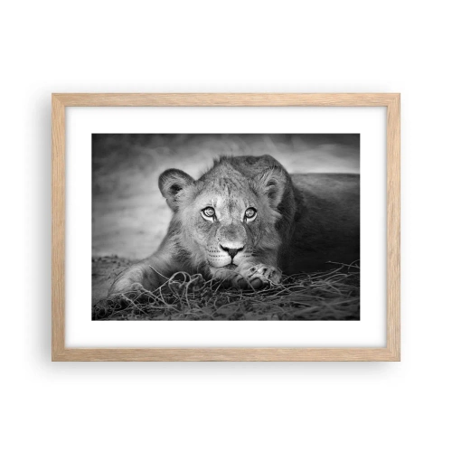 Poster in cornice rovere chiaro - Cucciolo reale - 40x30 cm