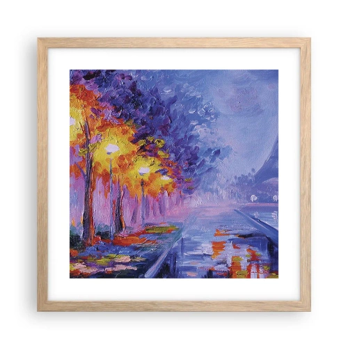 Poster in cornice rovere chiaro - Passeggiata da sogno - 40x40 cm