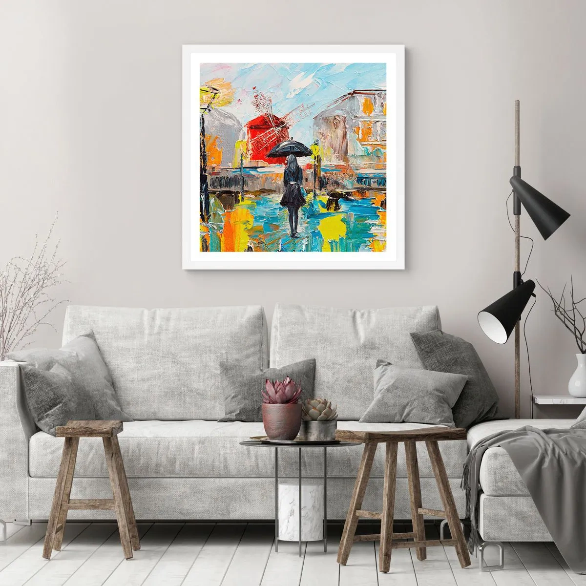 Poster in cornice bianca - Leggende di Parigi - 50x50 cm