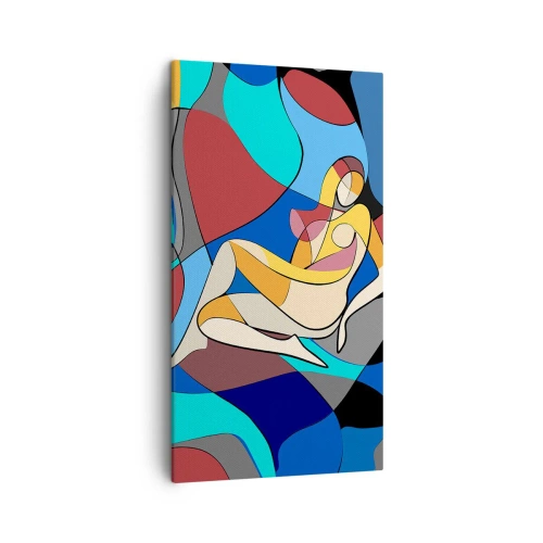 Quadro su tela - Stampe su Tela - Nudo cubista - 45x80 cm