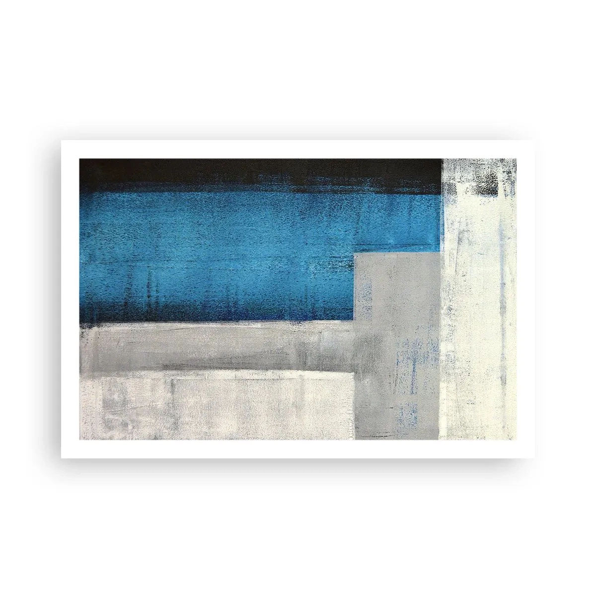 Poster - Composizione poetica in grigio e blu - 91x61 cm