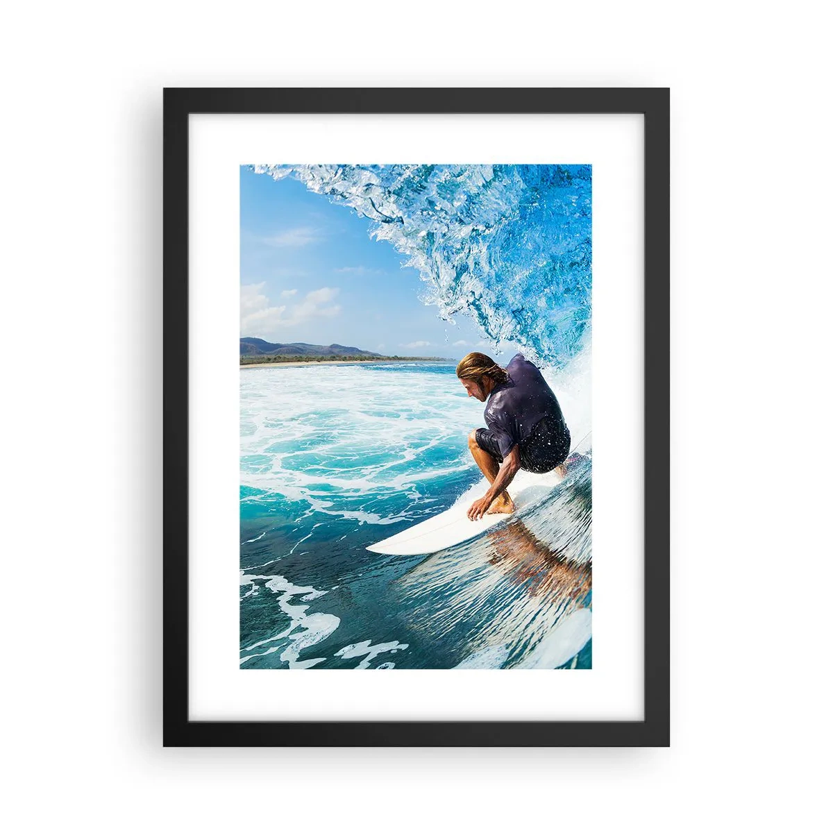 Poster in cornice nera - Ballando con le onde - 30x40 cm