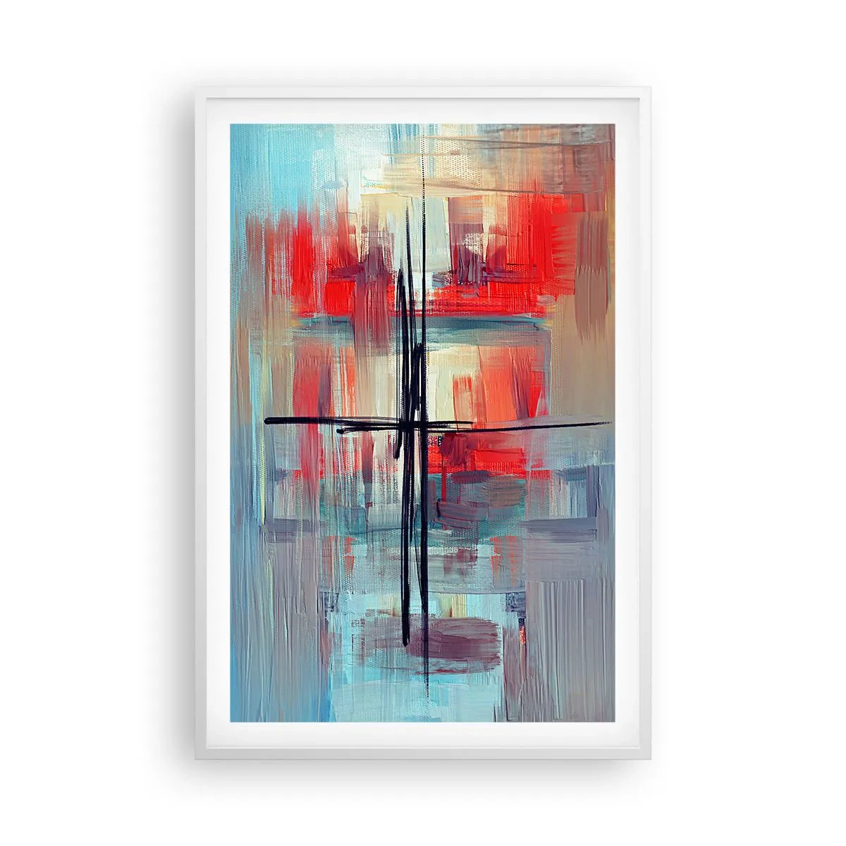 Poster in cornice bianca - Paesaggio in una dimensione sconosciuta - 61x91 cm