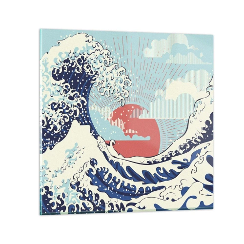 Quadro su vetro - Di ispirazione giapponese - 70x70 cm