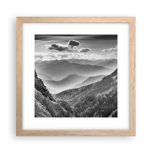 Poster in cornice rovere chiaro - Fino all'orizzonte - 30x30 cm