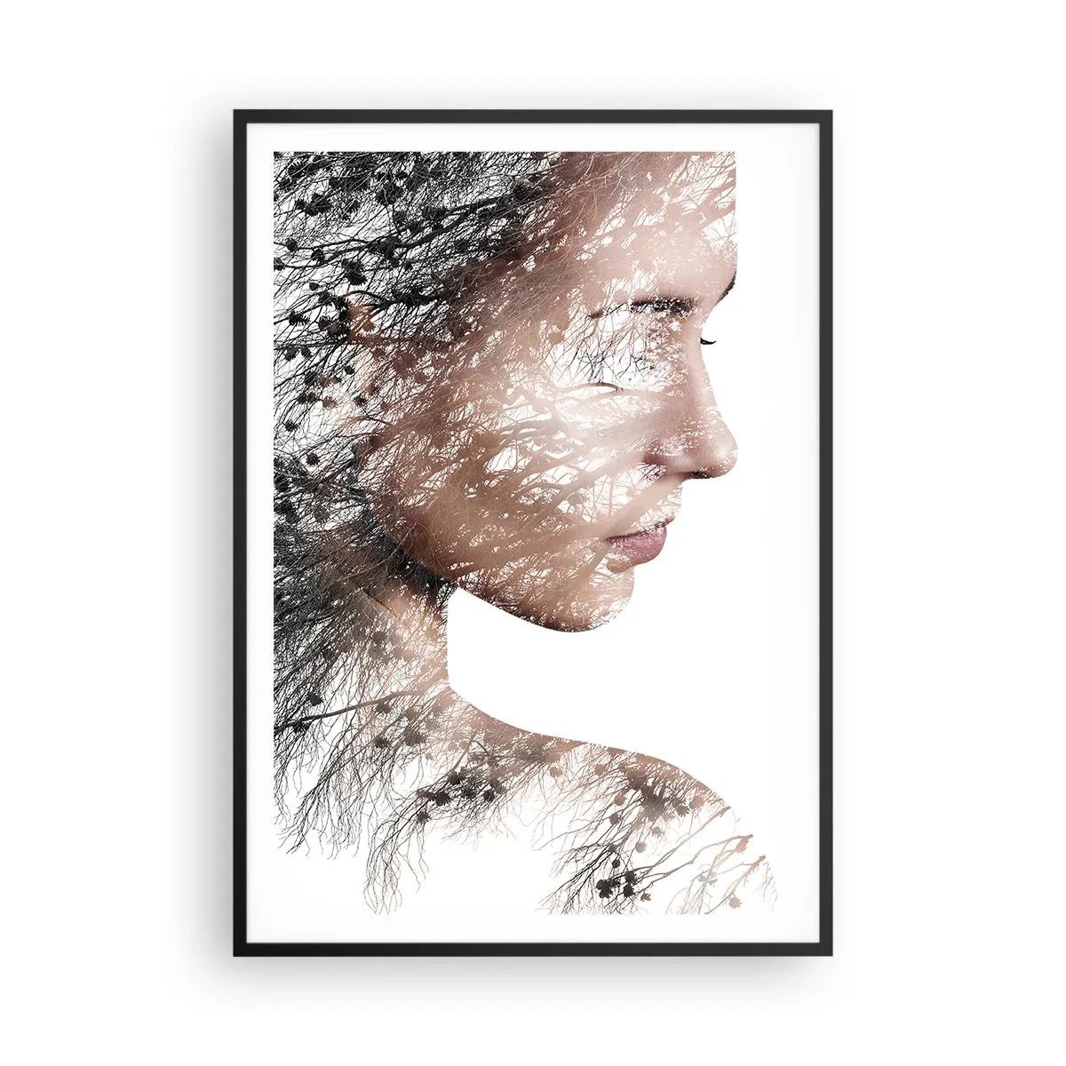 Poster in cornice nera - Lo spirito della foresta - 70x100 cm