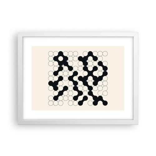Poster in cornice bianca - Gioco cinese: variazione - 40x30 cm