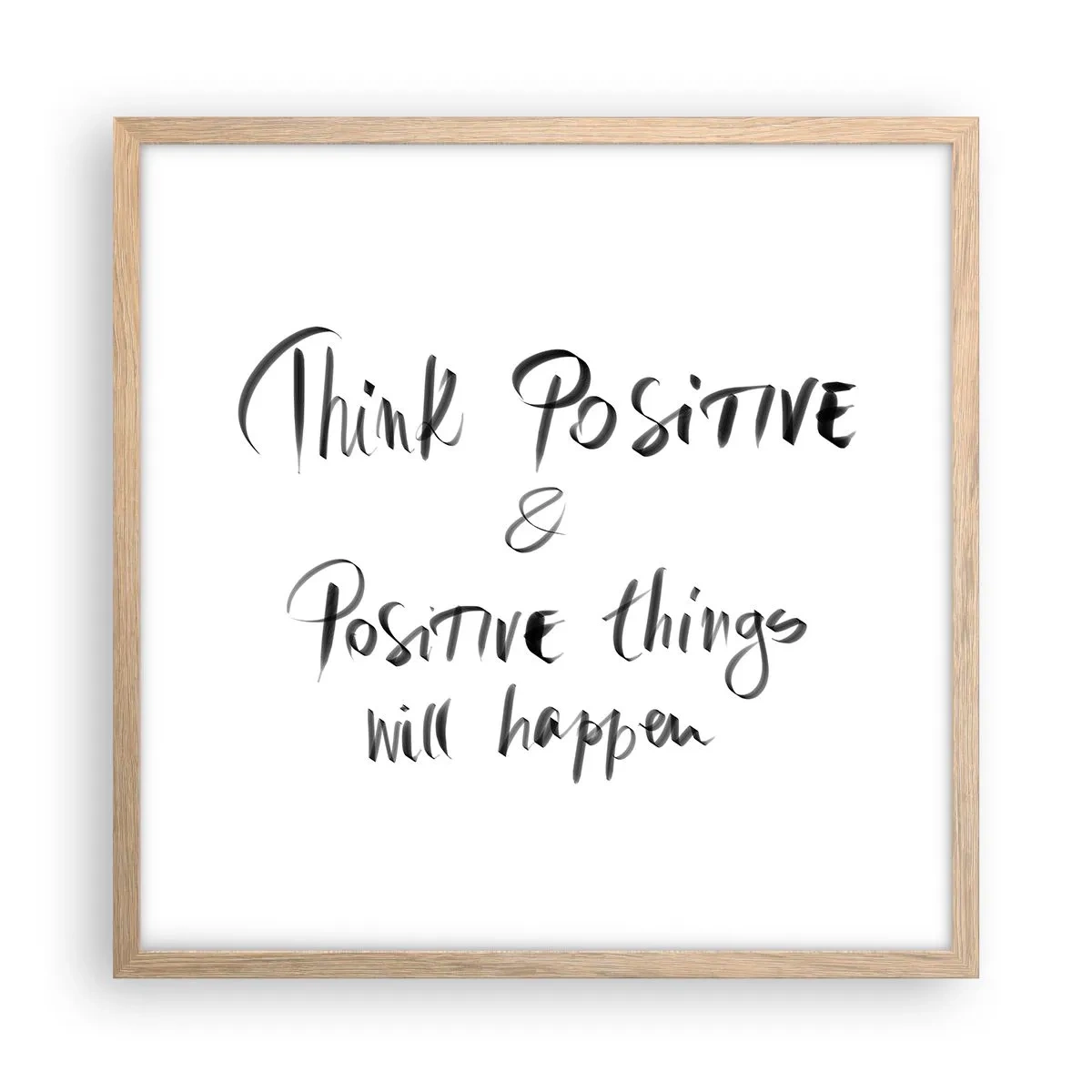 Poster in cornice rovere chiaro - Come vivere? - 50x50 cm