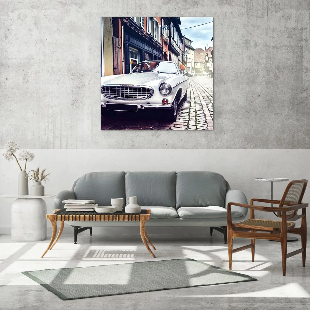 Quadro su vetro - Il passato è oggi - 70x70 cm