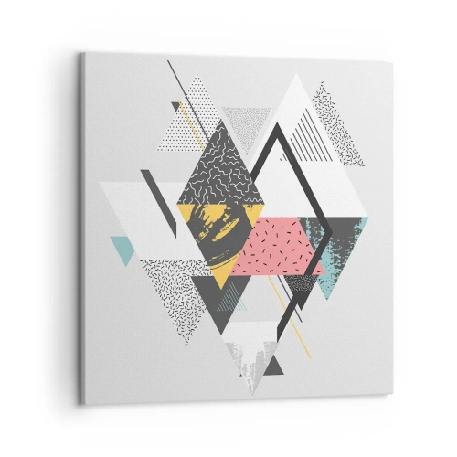 Quadro su tela - Stampe su Tela - Variazione con triangoli e rombi - 50x50 cm